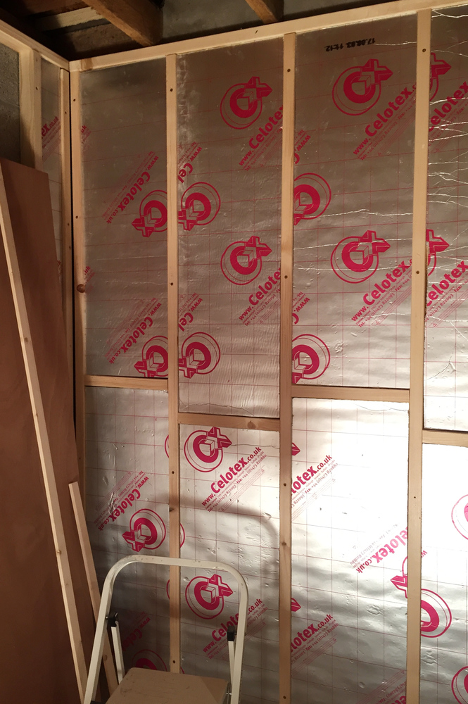 Wall insulation complete